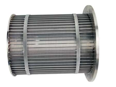 Wedge wire mesh filter element