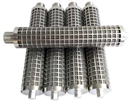 Stainless steel melt filter element