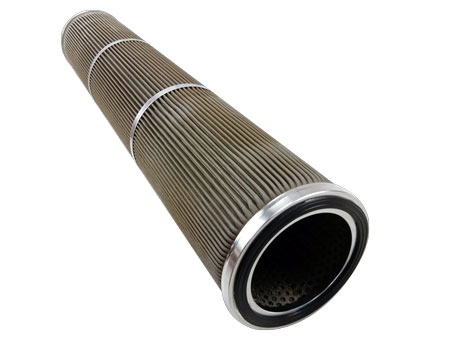 Metal mesh folding filter element