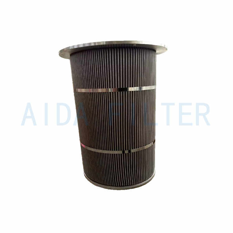 Perforated stainless steel metal folding filter for dust cleaning