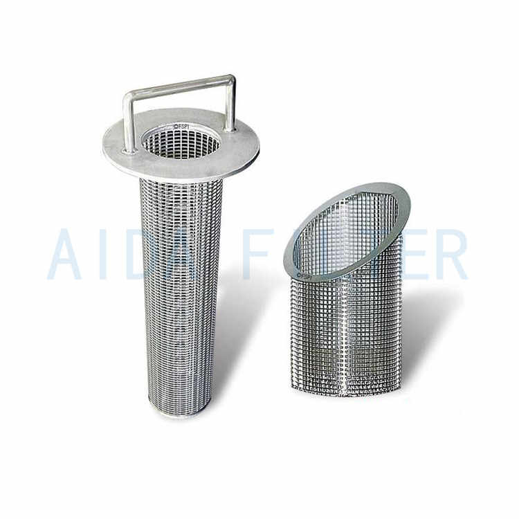 Manufacturer supply stainless steel sintered filter basket for oil plant