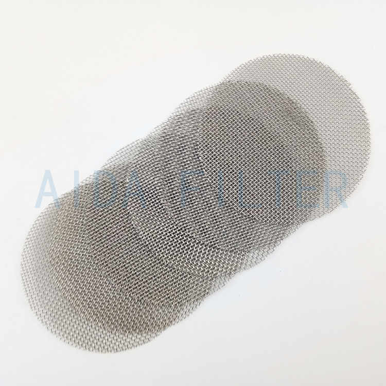 Custom 10cm 304 & 316 SS Woven Wire Mesh Screen Filter Disc, Circle