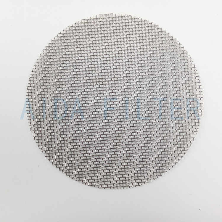 China AIDA 30 50 micron stainless steel metal filter wire mesh screen disc