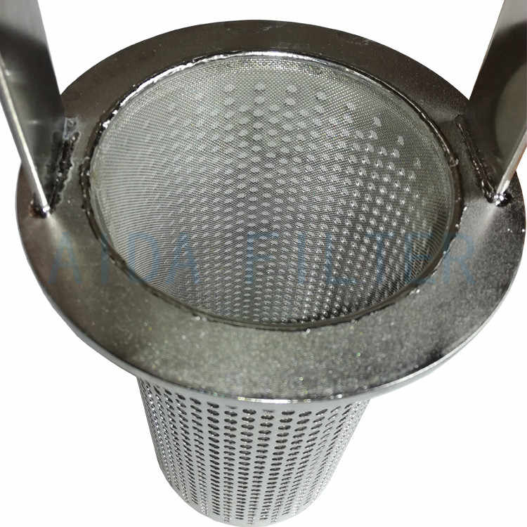 Manufacturer direct supply stainless steel sintered filter basket for oil plant