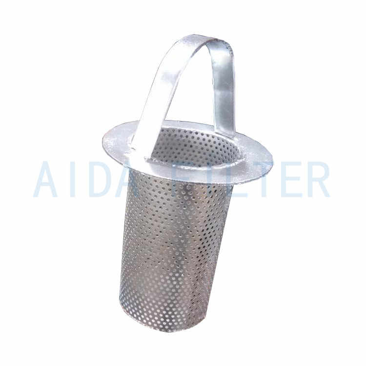 Manufacturer supply stainless steel sintered filter basket for pharmaceutical fi