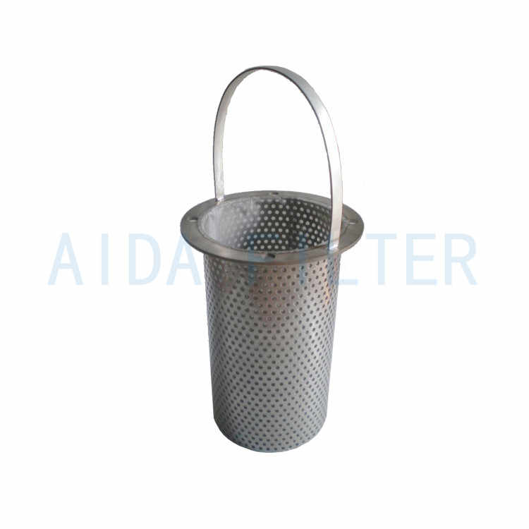  Stainless steel sintered filter basket for oil plant made in China