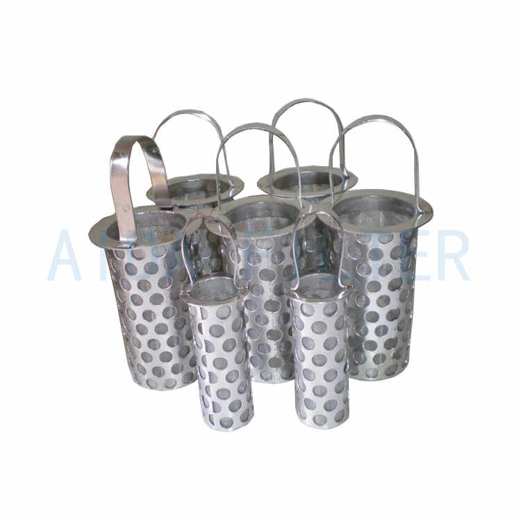 Xinxiang filter factory stainless steel sintered filter basket for oil plant