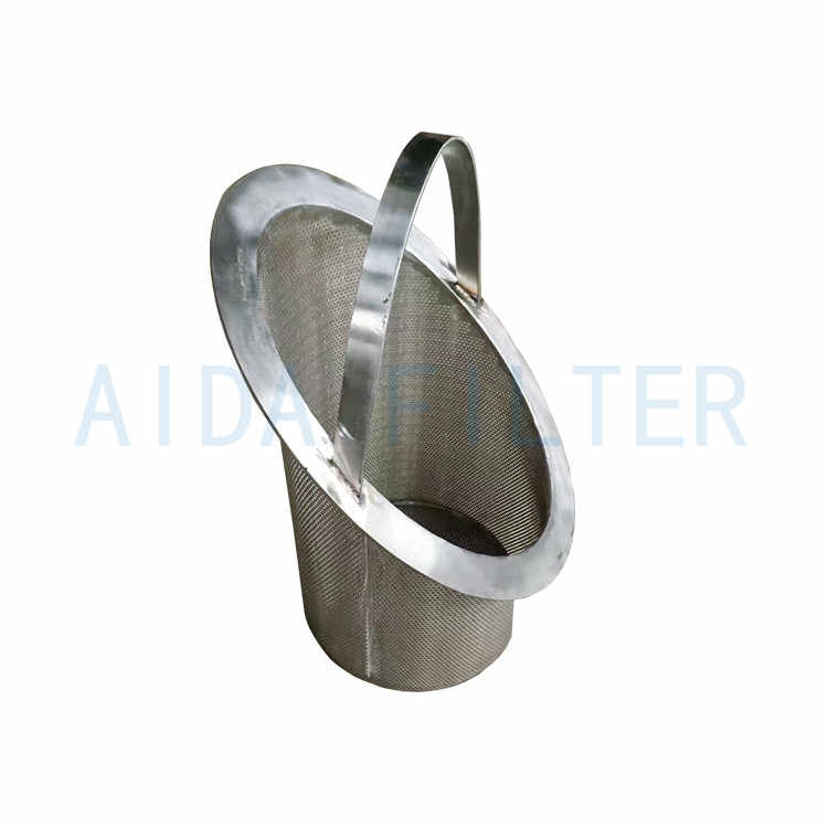 Competitive price stainless steel sintered filter basket for oil filtration