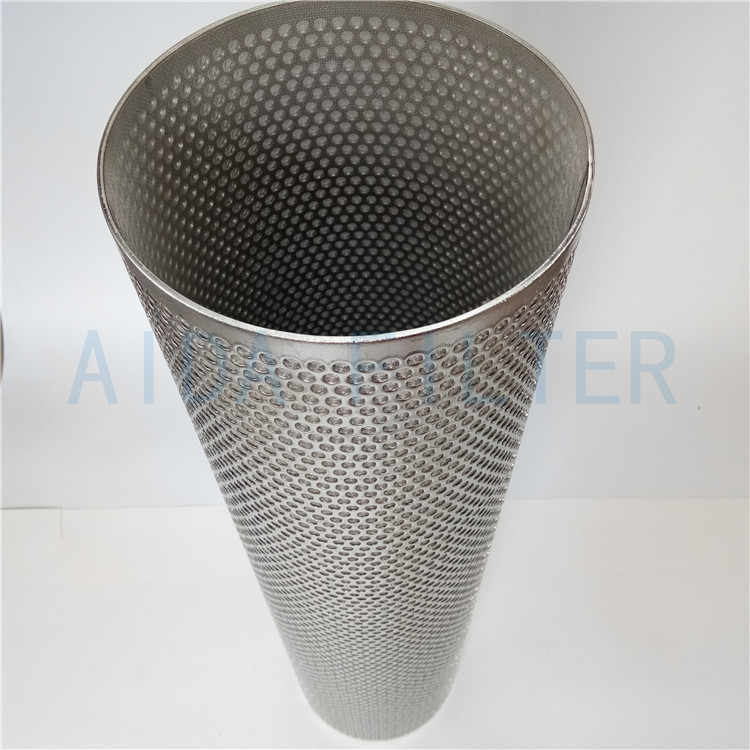 High temperature resistance perforated plate composite mesh filter for chemistry