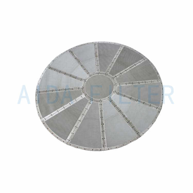 Sintered multi-layer stainless steel wire mesh fluidizing bed plate