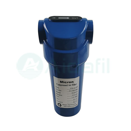 1 micron 1ppm condensed compressed air coalescing filter housing