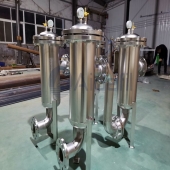 South African customer purchased DN65 Stainless steel Duplex filters for food processing factory